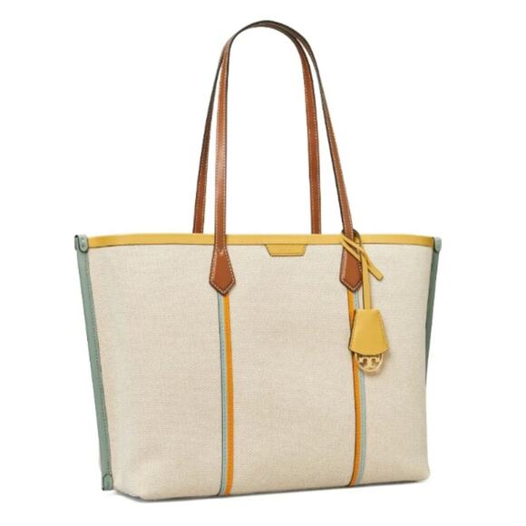 Tory Burch Perry Canvas Triple-Compartment Tote – Natural (NWT) - Picture 6 of 7
